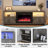 Brahma 71 inch Fireplace TV Stand for TVs up to 75", Fireplace Media Console with LED Lights and Storage Cabinets with Electric Fireplace Included-92003200