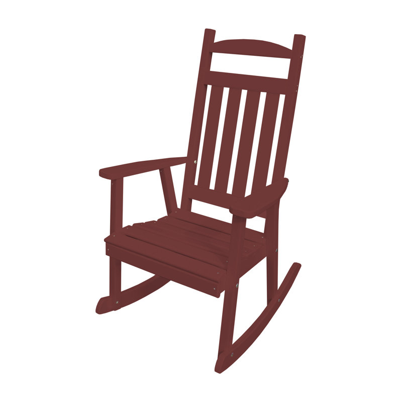 Chaise berçante de porche classique Aaliayh, Bois de cerisier