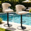 Outdoor Waterproof Textilene Swivel Bar Chair-1668326335