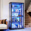 Vitrine en verre de 70,9 pouces de hauteur, vitrine à 5 niveaux avec éclairage RVB et capteurs de présence humaine-959134639