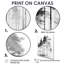 «Black and White Tall Pine Tree Forest», reproduction d'art sur toile Nature-557112896-557112909-557112898