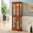 Cabinet, Glass, Adjustable Shelves Glass Door, Lighted Diapaly With And Mirrored Back Panel, Tempered Doors-608148023