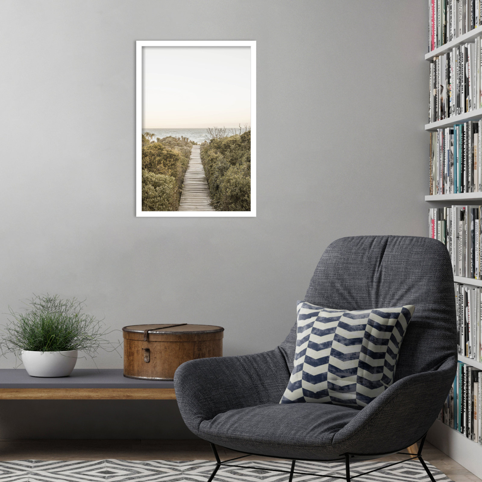 Partlow "Boardwalk" Print by Shot by Clint, White, 25" H x 17" W