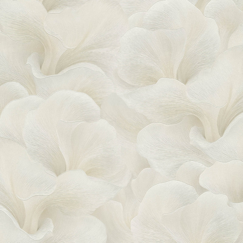 Papier peint floral, Beige