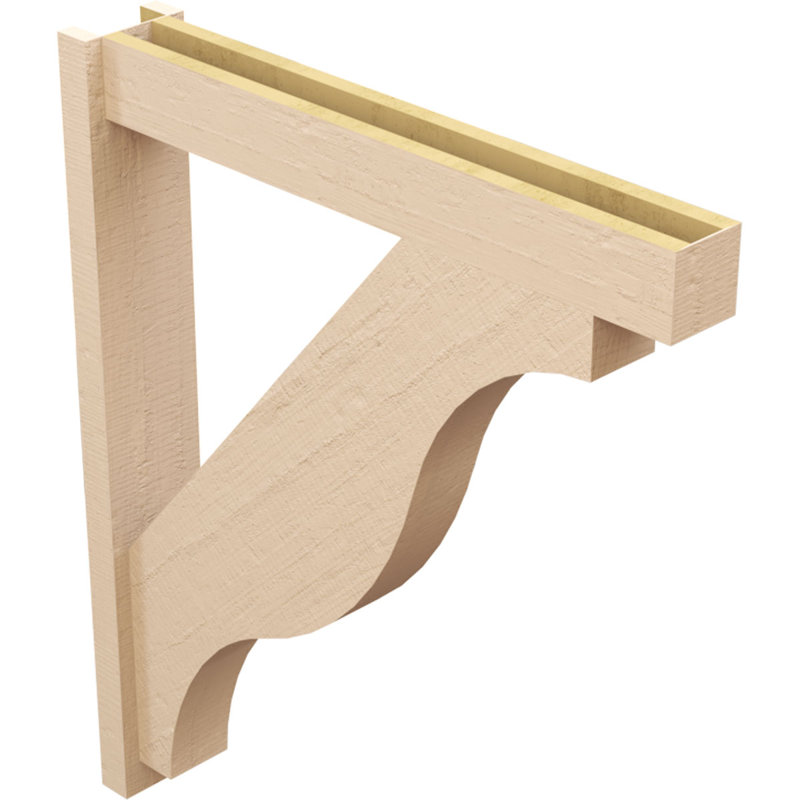 Bois de cèdre brut Funston Block TimberThane Perspector, brun clair apprêté, H 42 po x l 6 po x P 36 po
