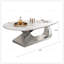 Table basse moderne en pierre frittée avec base en acier inoxydable - Centre de table de salon élégant-906745125