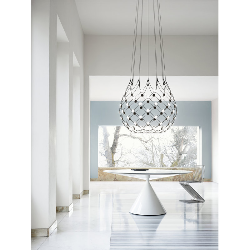 Mesh 1 - Light Unique Global LED Chandelier, 227.4" H x 39.4" W x 39.4" D