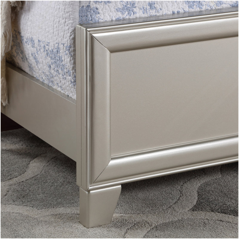 Queen Bed - Pearl Silver