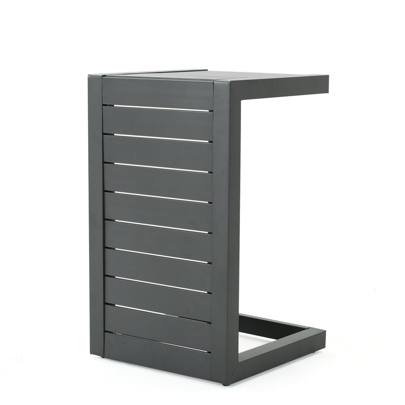 Table moderne gris - aluminium, pour la relaxation extérieure