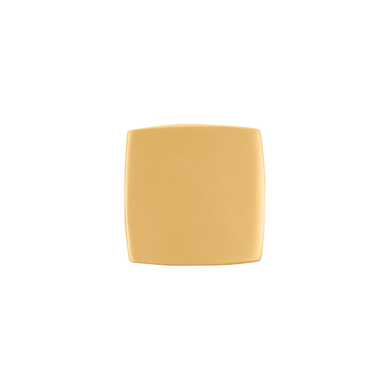 Coventry 1-1/4 Inch Square Cabinet Knob, Brushed Golden Brass