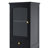 Tall Bathroom Storage Cabinet with Glass Doors Two Drawers and Adjustable Shelves-1761141217