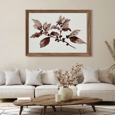 Art mural encadré 26 "x 36" sépia