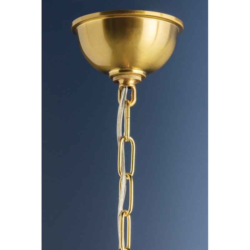 Roundout 9 - Light Pendant, Aged Brass