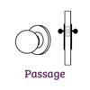 Actisdano Passage Doorknob with Square