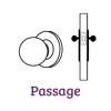Georgian Knob with Brookshire Trim Non-Turning Lock