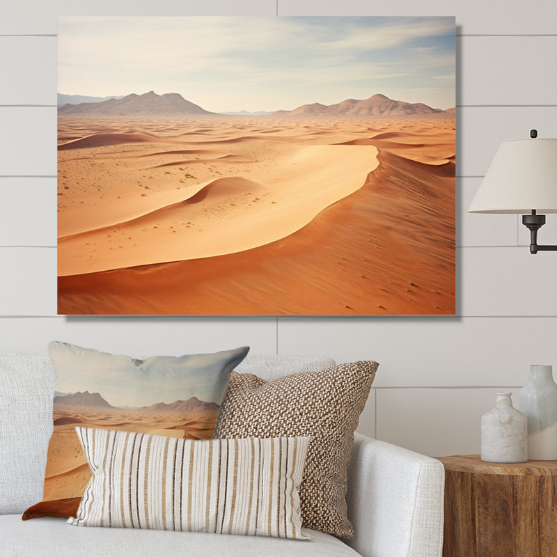 Scénique paysage désertique infini horizon III, Toile tendue, H 34 po x l 44 po x P 1,5 po