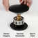 KES Pop-Up Bathroom Sink Drain with Overflow with Strainer Basket Hair Catcher Matte Black