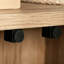 Armoire rustique brune pour le rangement dans la cuisine, la buanderie ou le salon, étagères fixes et réglables, processus d'assemblage simple et rapide