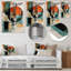 «Orange Abstracted Geometric Explorations IV», impression sur métal-1980479844