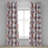 Dakota Fields Tropical Boho Grommet Curtain Modern Exotic Leaves Mauve Taupe Ruby White-7541607