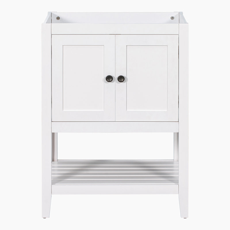 Base de meuble-lavabo simple 23,7 po seulement, Blanc