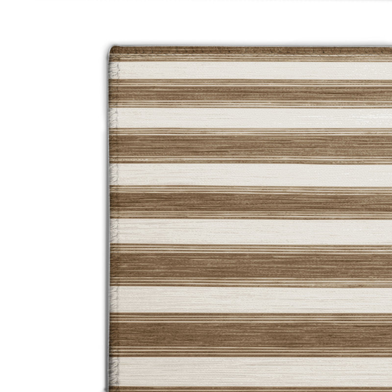 Tapis intérieur / extérieur gris HorizontalStripes, Rectangle 4pi x 6 pi