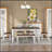Rustic Style 6-Piece Dining Room Table Set With 4 Ergonomic Designed Chairs & A Bench (Walnut + Cottage White)-1573424240