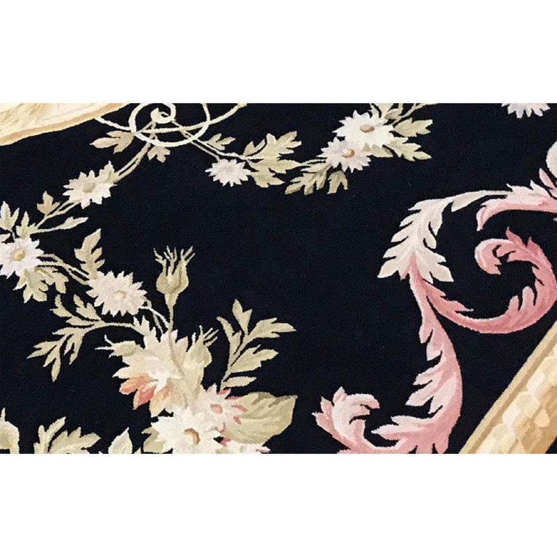 Aubusson Hand Knotted Wool Oriental Area Rug