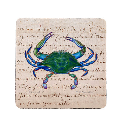 Sous-verre crabe script Molly