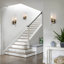 1-Light Wall Sconce With Clear Ribbed Glass