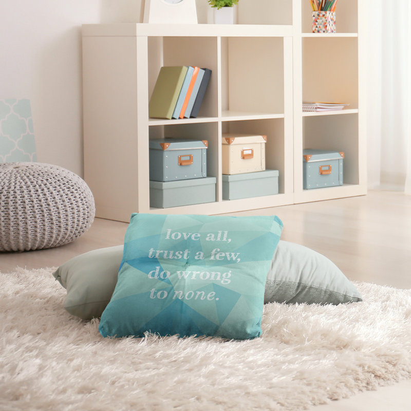 Coussin intérieur / extérieur Do No Wrong, H 30 po x l 30 po, Zircon