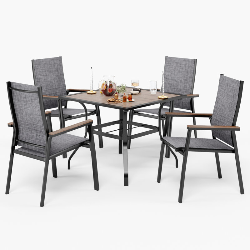 Horwich 4 - Person Patio Dining Set with Square Table