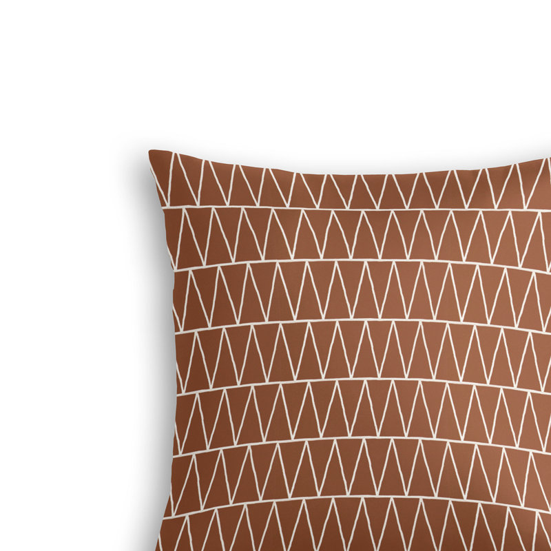 Coussin décoratif en polyester Emilia, 18 po x 18 po, Pierre de soleil