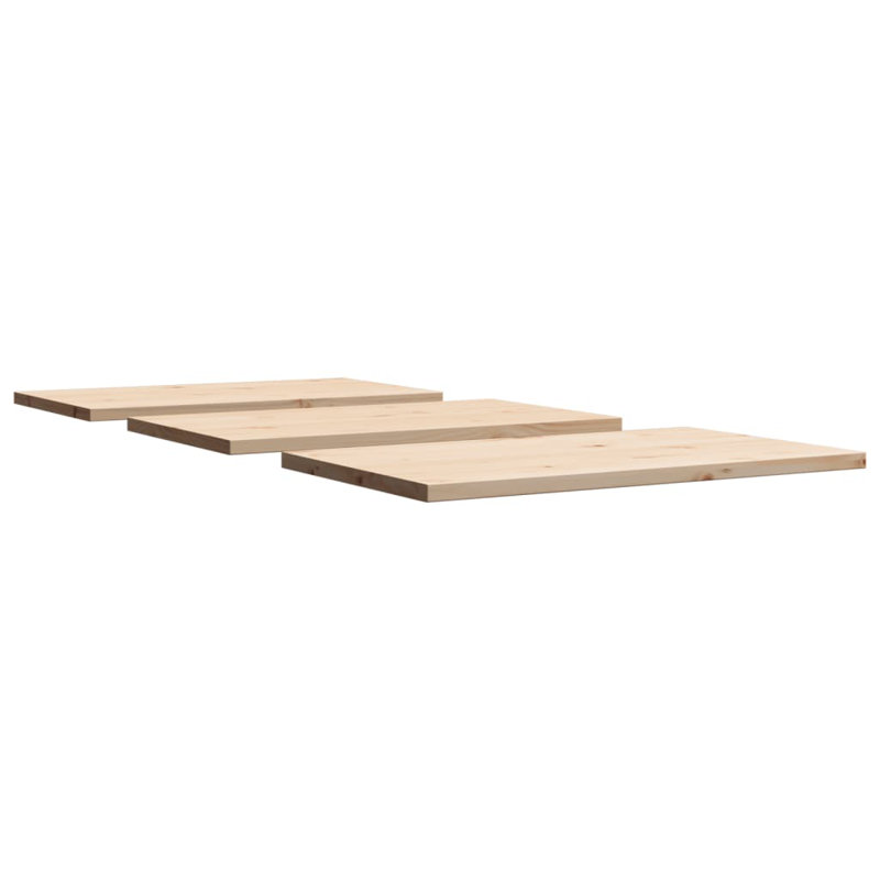  Ensemble de 3 plateaux de table en bois de pin massif naturel moyen simple, H 1 po x l 18,5 po x P 31,5 po