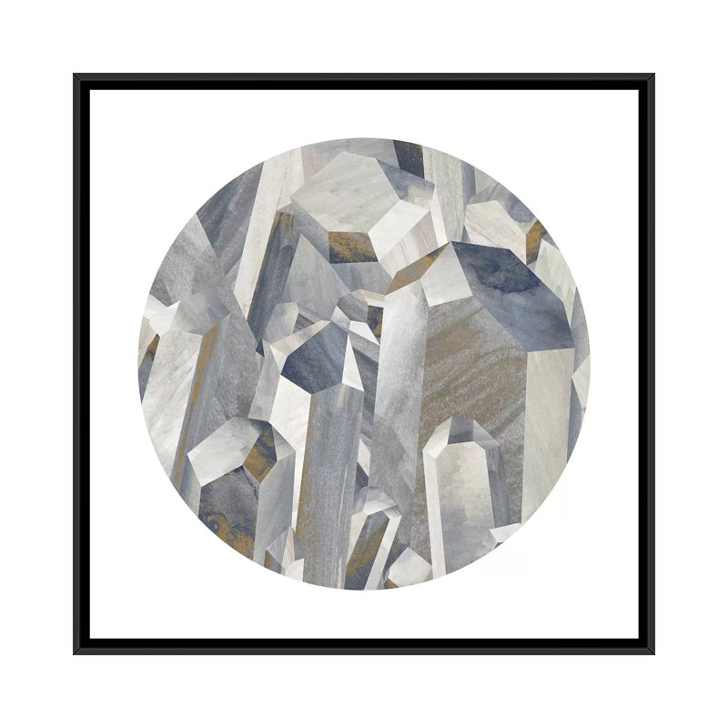 «Gems I», impression sur toile, H 18 po x l 18 po x P 1,5 po, Toile encadrée noire, Pas de tapis