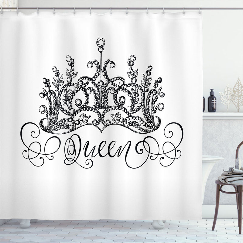 Ensemble de grand rideau de douche et crochets, H 70 po x l 69 po