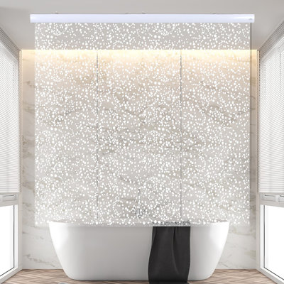 Jakooz Luxuries PEVA Roll-up Shower Curtain - Shower Curtain Alternative - (Sparkle)