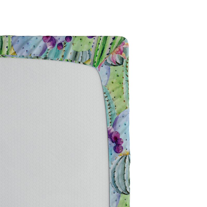 Microfiber Floral Fitted Sheet, Full Fitted Sheet