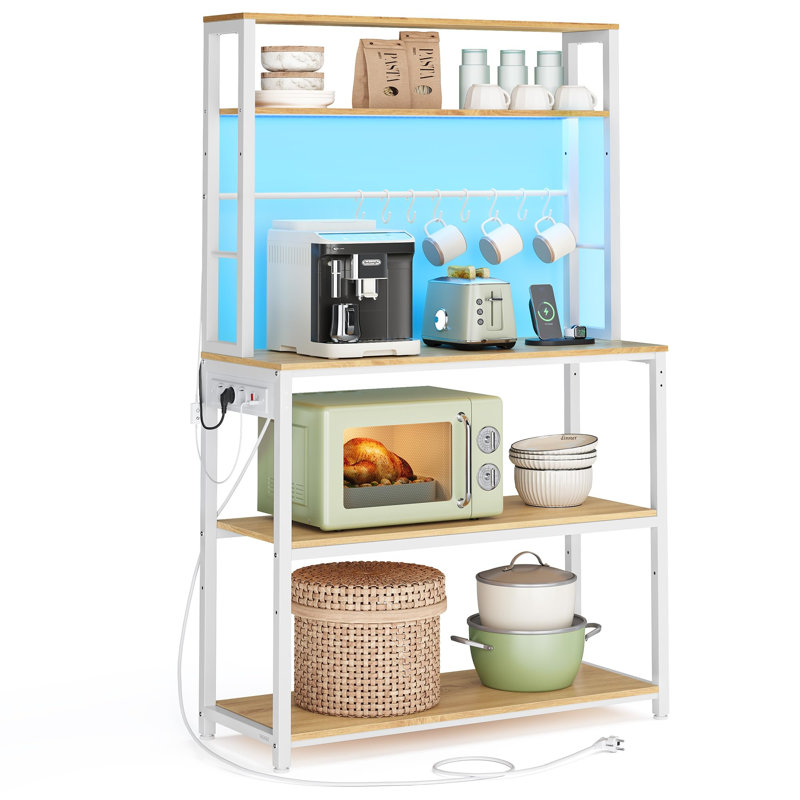 Kitchen Bakers Rack with Power Outlet