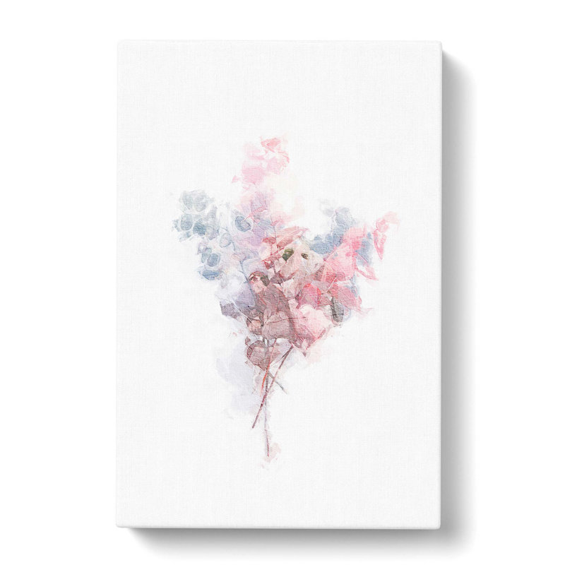 Layers Of Leaves & Flowers - Wrapped Canvas Painting, 50cm H x 35cm W x 3cm D