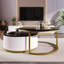 Table basse gigogne moderne avec tiroir 27,6 po