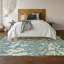 Tapis bleu sarcelle lavable à la machine Premium Prisco-1808724610