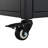 Foldable Outdoor Prep Station BBQ Cart With Dual Stainless Steel Tabletops, Integrated Trash Rack, Open Drawer, Double-Door Cabinet, And Lockable Wheels For Versatile Patio And Backyard Use.-1679754493