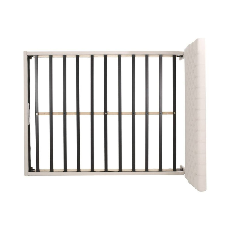 Akashia Upholstered Platform Bed, Ivory