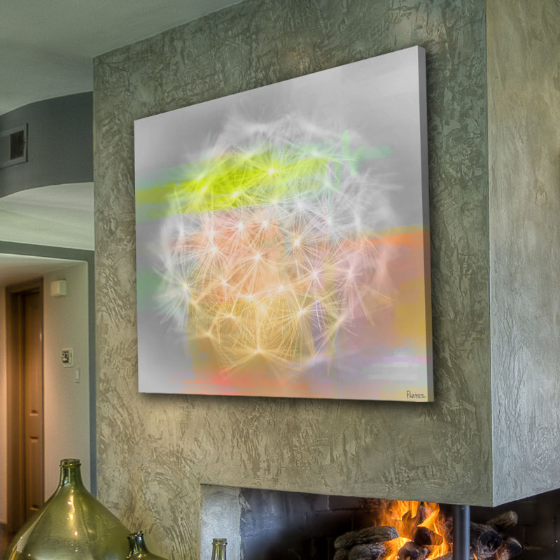 « taraxacum »-reproduction de photo sur toile tendue, H 32 po x l 32 po