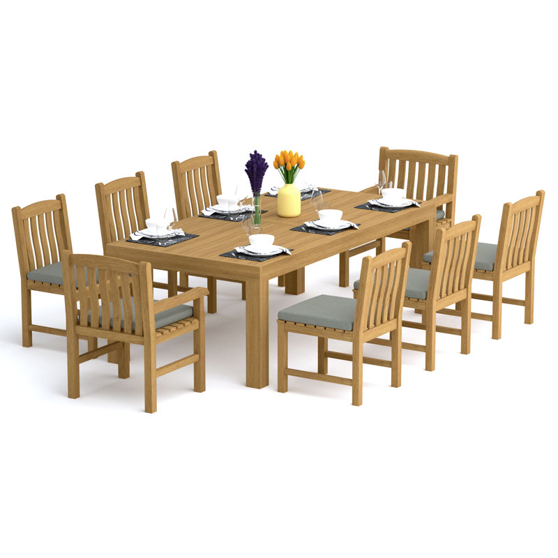 Devon Outdoor 9 - Piece Teak Dining Set