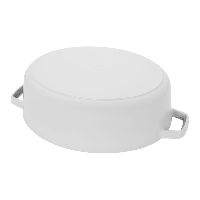 Staub Cast Iron 6.25-Qt Wide Oval Dutch Oven - White, White