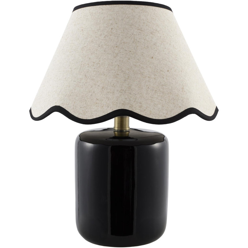 Aashif Table Lamp, Black, Cream