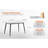 Large Rectangular Table With Strong Metal Base Modern Stone Dining Table For Kitchen