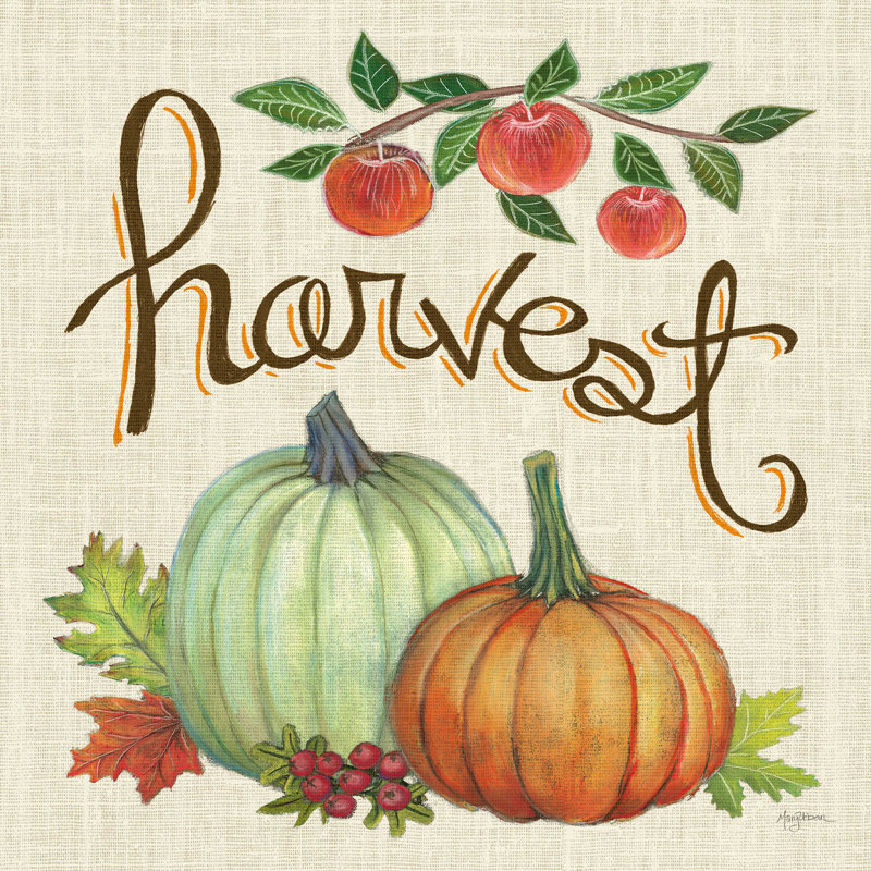 " Autumn Harvest IV Linen " by Mary Urban, 20" H x 20" W x 1.25" D